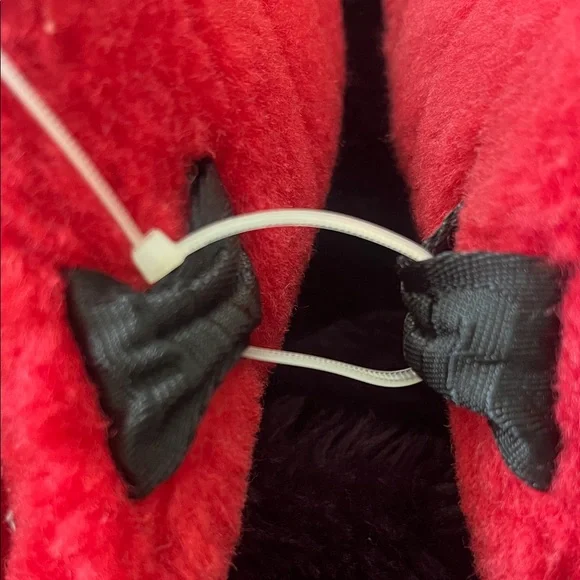 UGG Women's Red Fuzz Slide Slippers - Picture 2 of 2